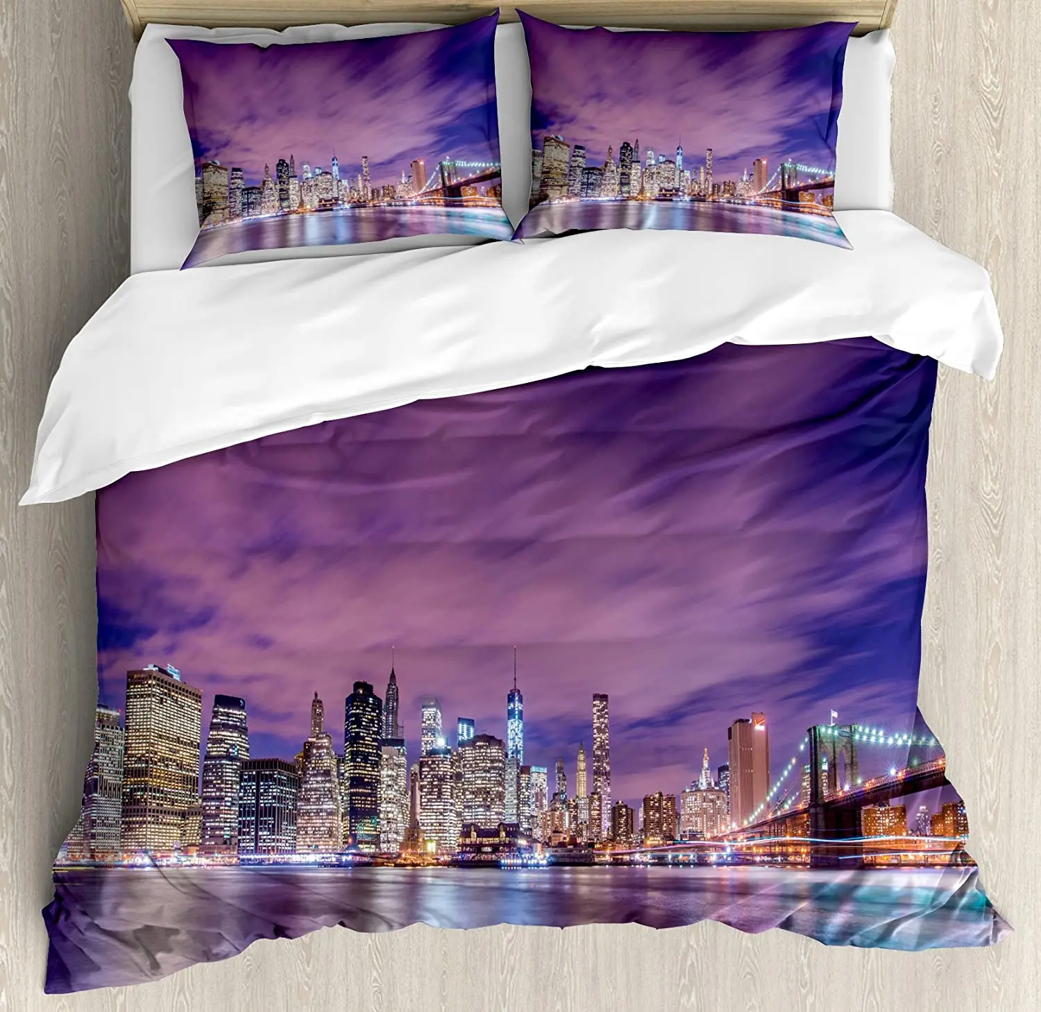 New York English Text Landscap - Home Textiles New York avis et prix