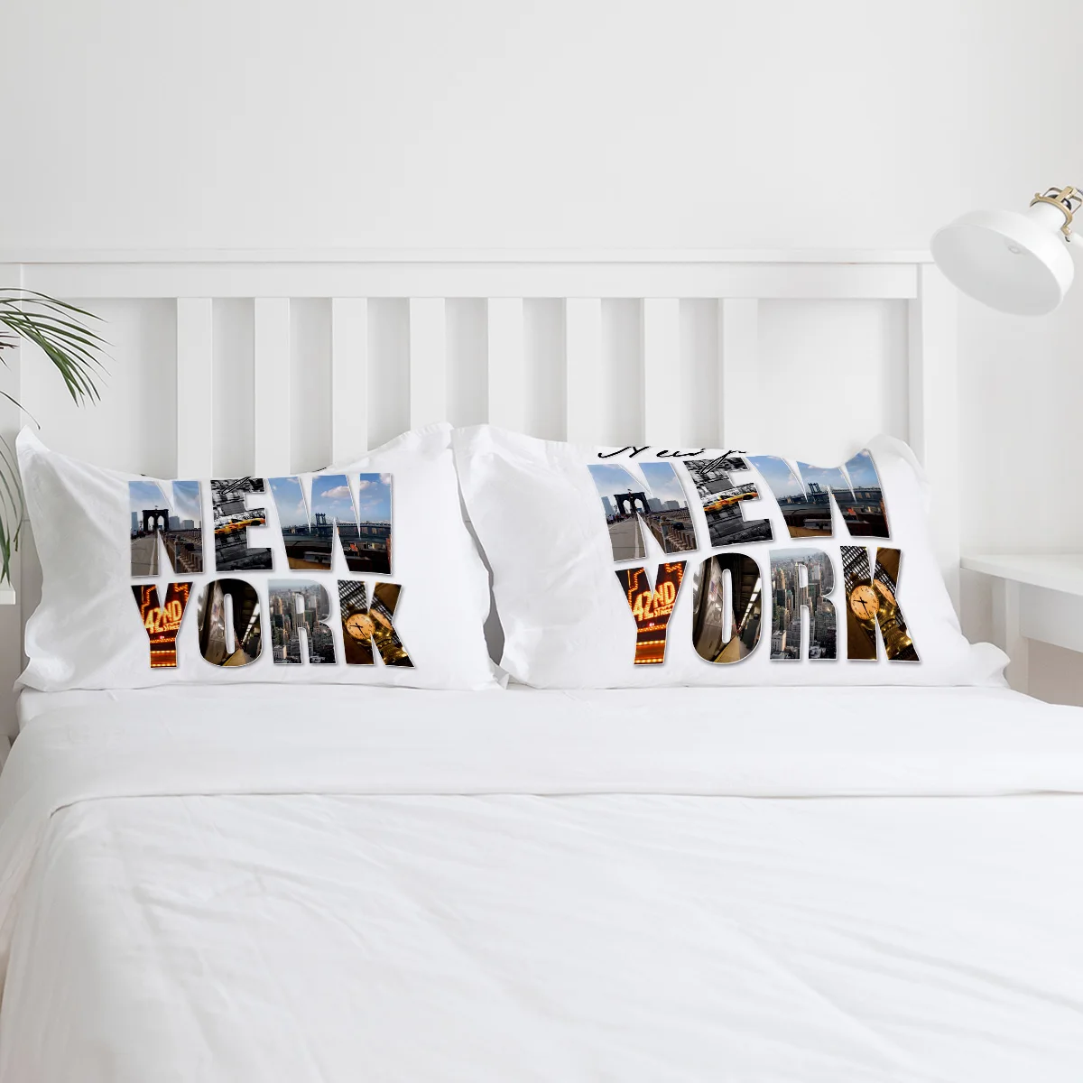 New York English Text Landscap - Home Textiles New York avis et prix