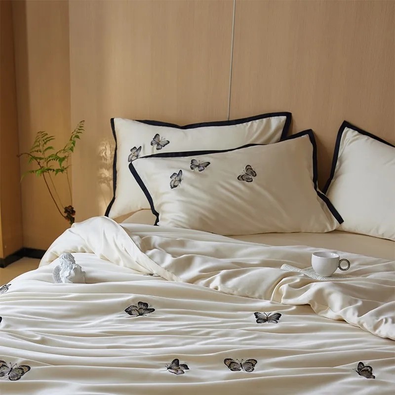 Premium Elegant Butterfly Embr - Home Textiles France avis et prix