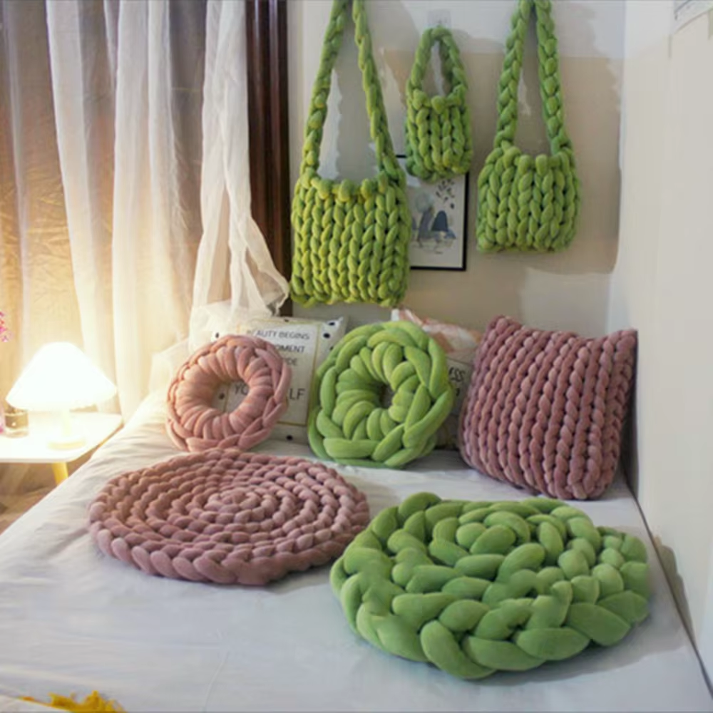 1KG 1000G Super Chunky Yarn Ba - Throw Blanket Chunky Knit avis et prix